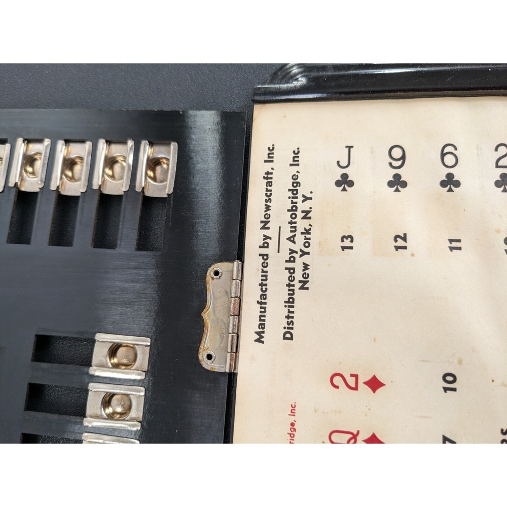 Vintage 1938 Art Deco Black EUC Autobridge Playing Board - Picture 9 of 14